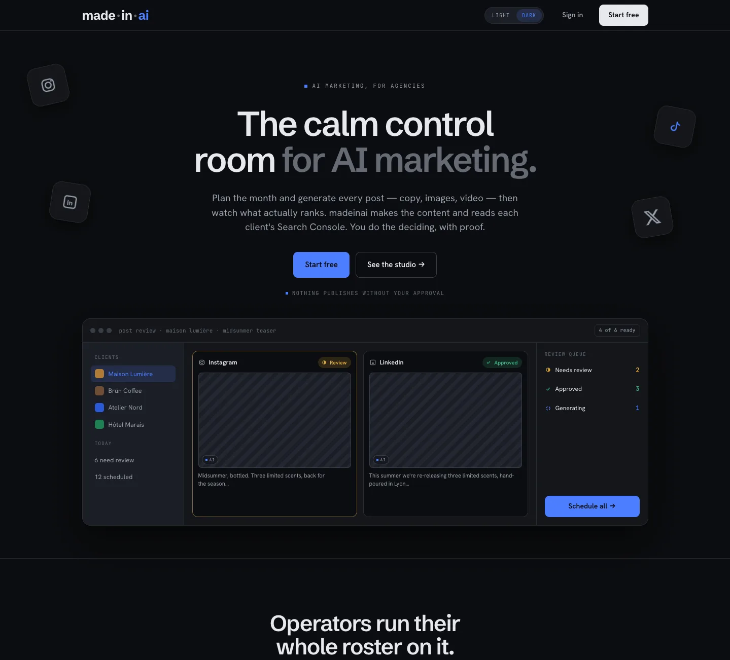 madeinai, AI Marketing Control Room