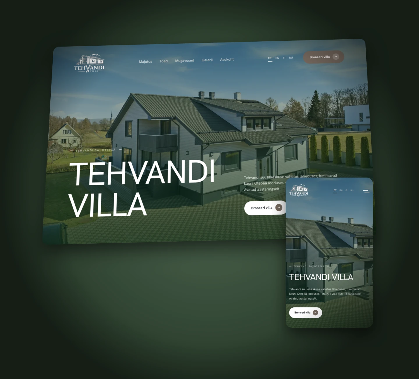 Tehvandi Villa, Website & Booking Engine